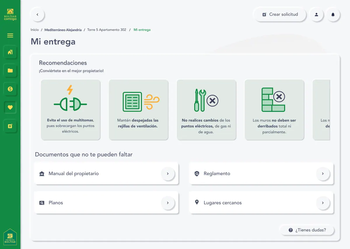 Bolívar Contigo dashboard